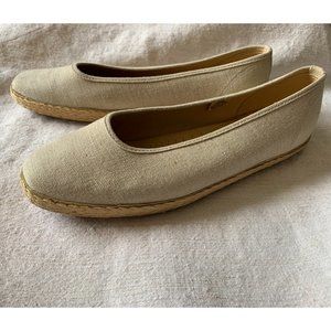 Summer | Vintage Liz Claiborne Canvas Flats, Natural & Jute Colour | 9M